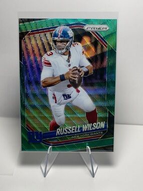 Prizm Holographic Football Trading Card - Green Prism